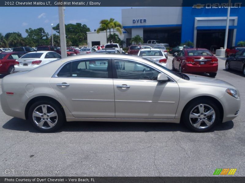 Gold Mist Metallic / Ebony 2012 Chevrolet Malibu LT
