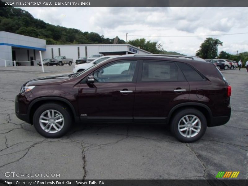 Dark Cherry / Beige 2014 Kia Sorento LX AWD