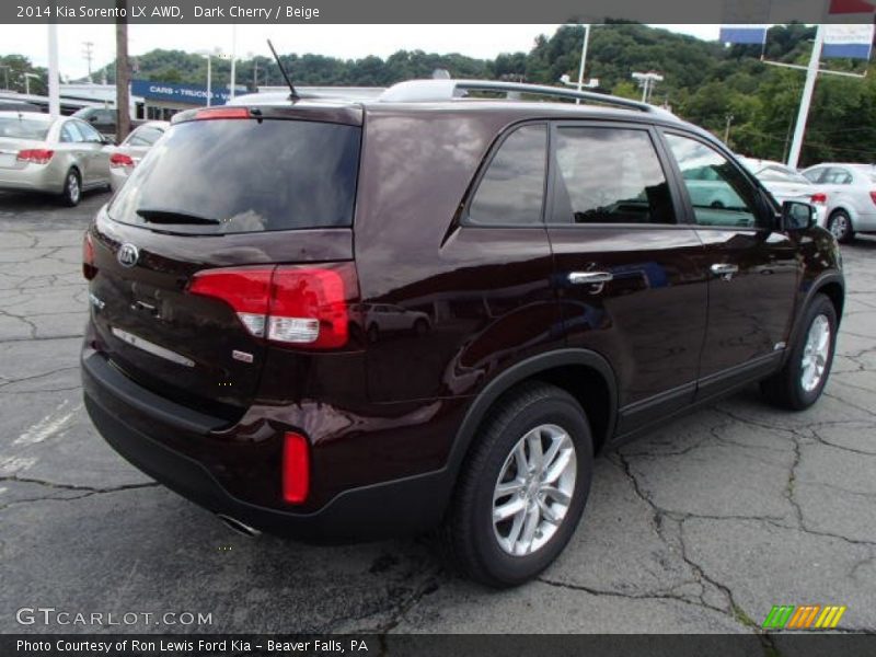 Dark Cherry / Beige 2014 Kia Sorento LX AWD