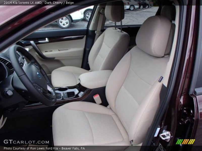 Front Seat of 2014 Sorento LX AWD