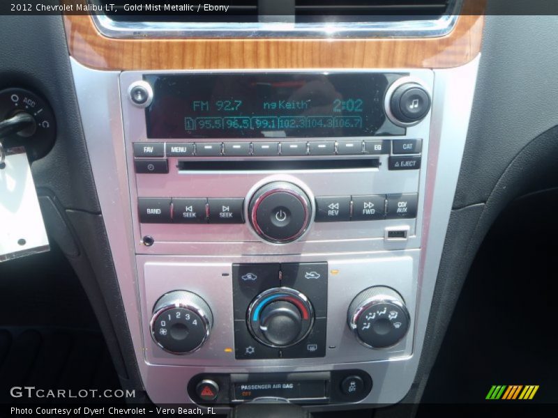 Gold Mist Metallic / Ebony 2012 Chevrolet Malibu LT