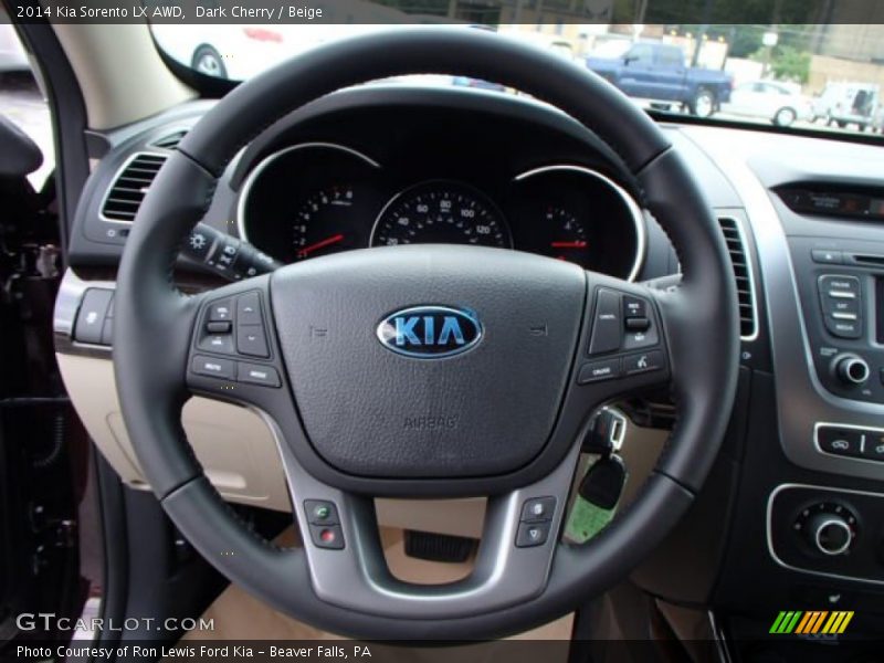 Dark Cherry / Beige 2014 Kia Sorento LX AWD