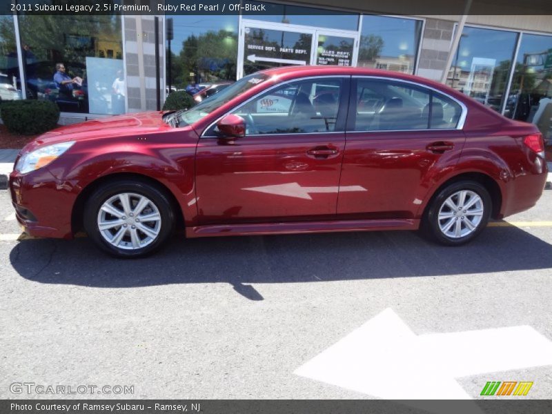 Ruby Red Pearl / Off-Black 2011 Subaru Legacy 2.5i Premium