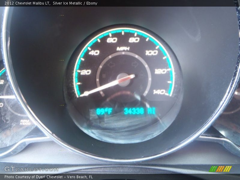 Silver Ice Metallic / Ebony 2012 Chevrolet Malibu LT