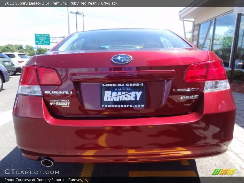 Ruby Red Pearl / Off-Black 2011 Subaru Legacy 2.5i Premium