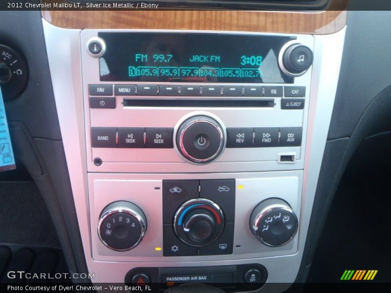 Silver Ice Metallic / Ebony 2012 Chevrolet Malibu LT