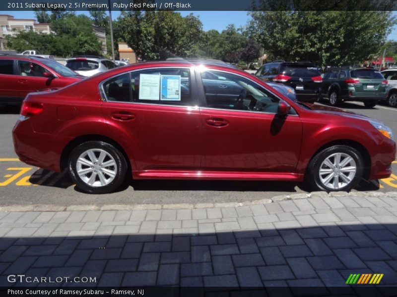 Ruby Red Pearl / Off-Black 2011 Subaru Legacy 2.5i Premium
