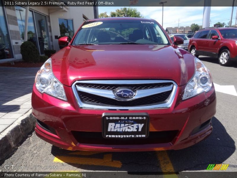 Ruby Red Pearl / Off-Black 2011 Subaru Legacy 2.5i Premium