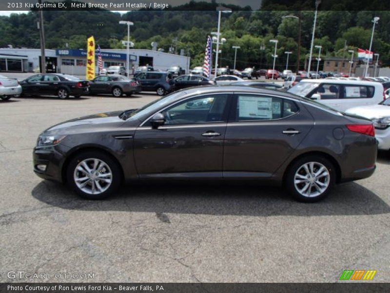 Metal Bronze Pearl Metallic / Beige 2013 Kia Optima EX