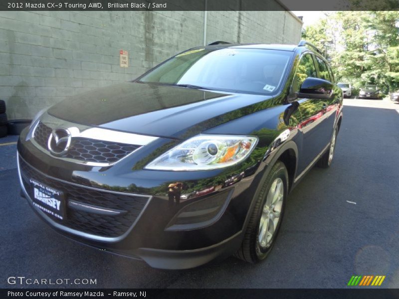 Brilliant Black / Sand 2012 Mazda CX-9 Touring AWD