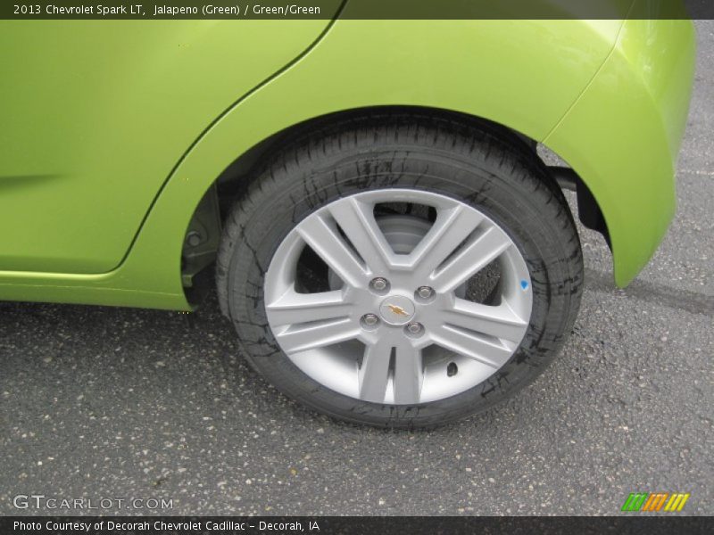 Jalapeno (Green) / Green/Green 2013 Chevrolet Spark LT