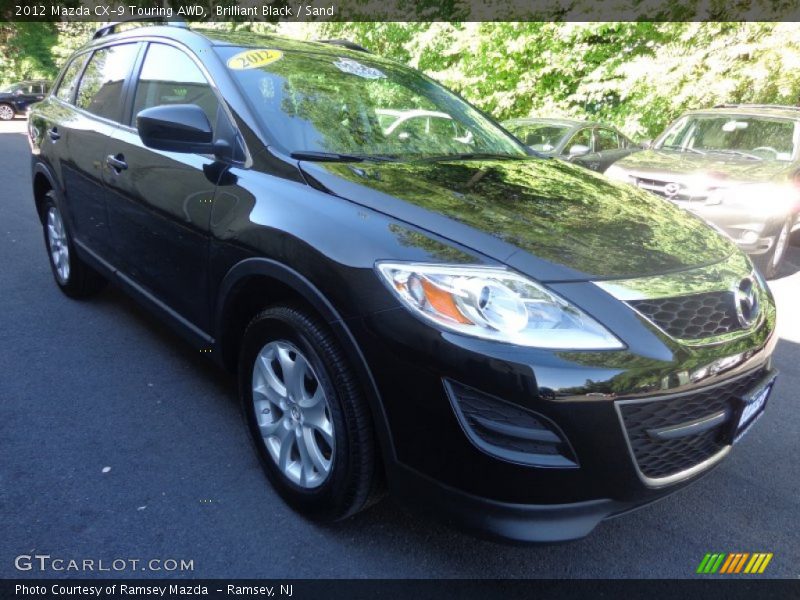Brilliant Black / Sand 2012 Mazda CX-9 Touring AWD