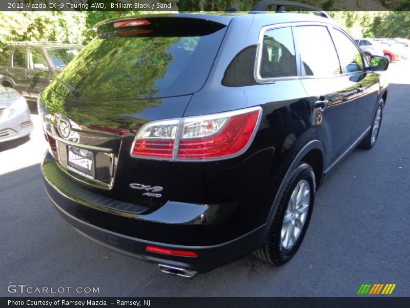 Brilliant Black / Sand 2012 Mazda CX-9 Touring AWD