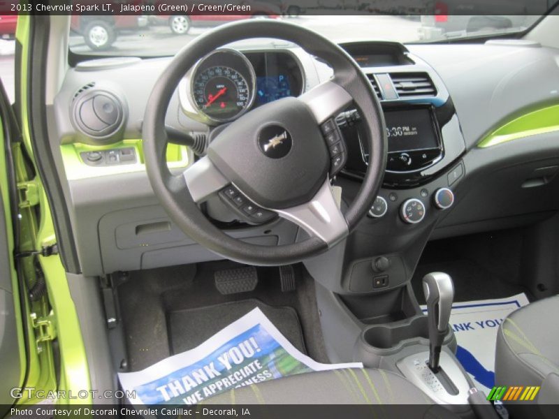 Jalapeno (Green) / Green/Green 2013 Chevrolet Spark LT