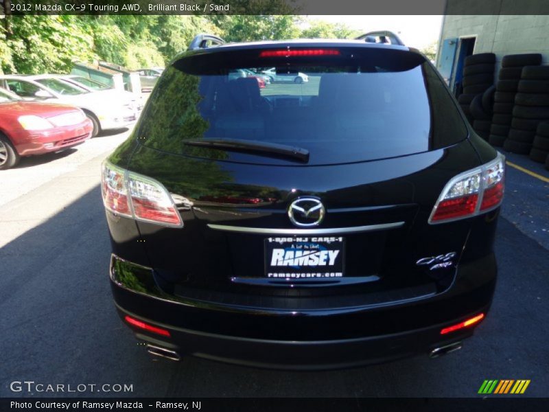 Brilliant Black / Sand 2012 Mazda CX-9 Touring AWD