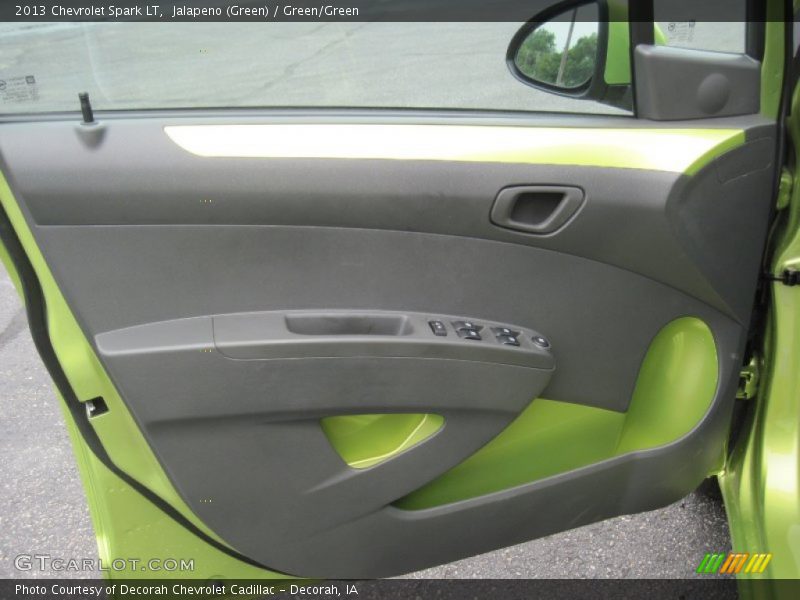 Jalapeno (Green) / Green/Green 2013 Chevrolet Spark LT
