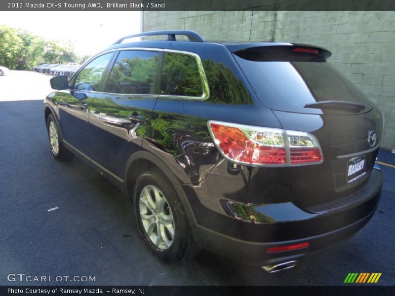 Brilliant Black / Sand 2012 Mazda CX-9 Touring AWD