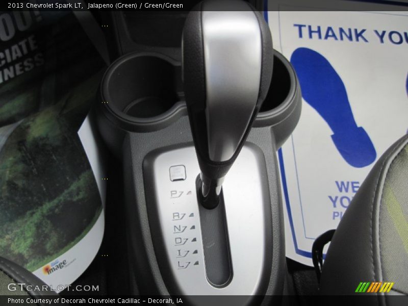 Jalapeno (Green) / Green/Green 2013 Chevrolet Spark LT