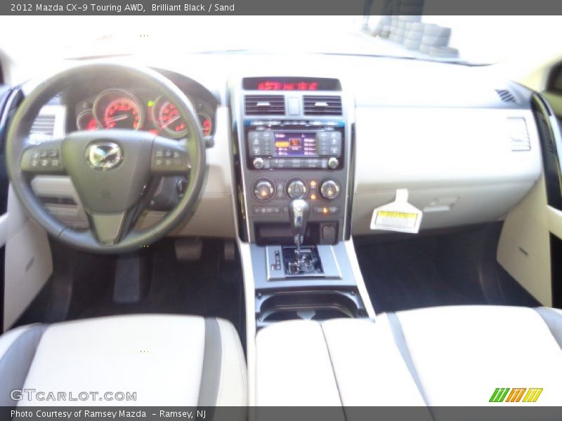 Brilliant Black / Sand 2012 Mazda CX-9 Touring AWD