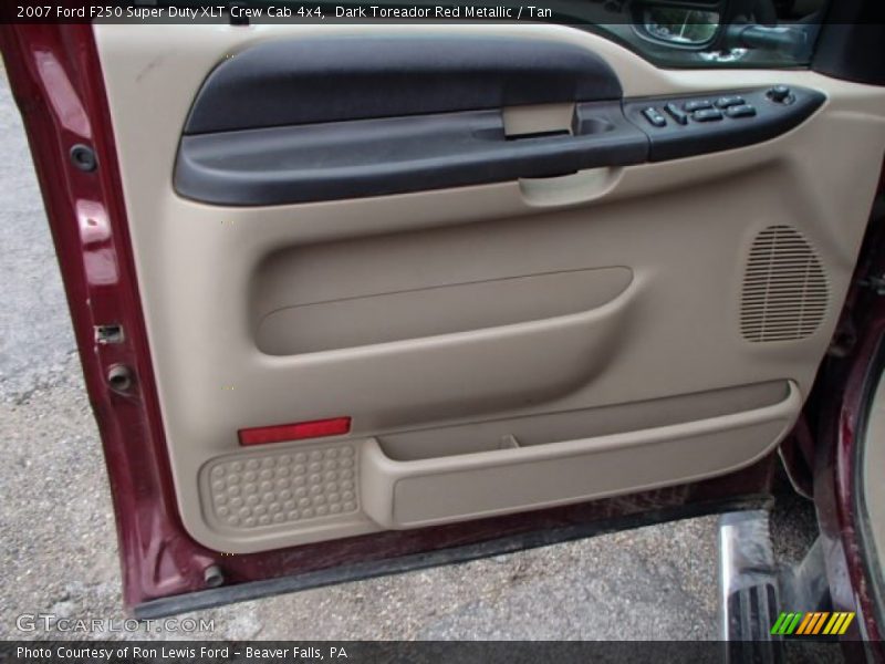 Dark Toreador Red Metallic / Tan 2007 Ford F250 Super Duty XLT Crew Cab 4x4