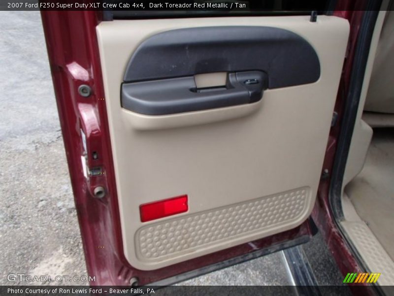 Dark Toreador Red Metallic / Tan 2007 Ford F250 Super Duty XLT Crew Cab 4x4