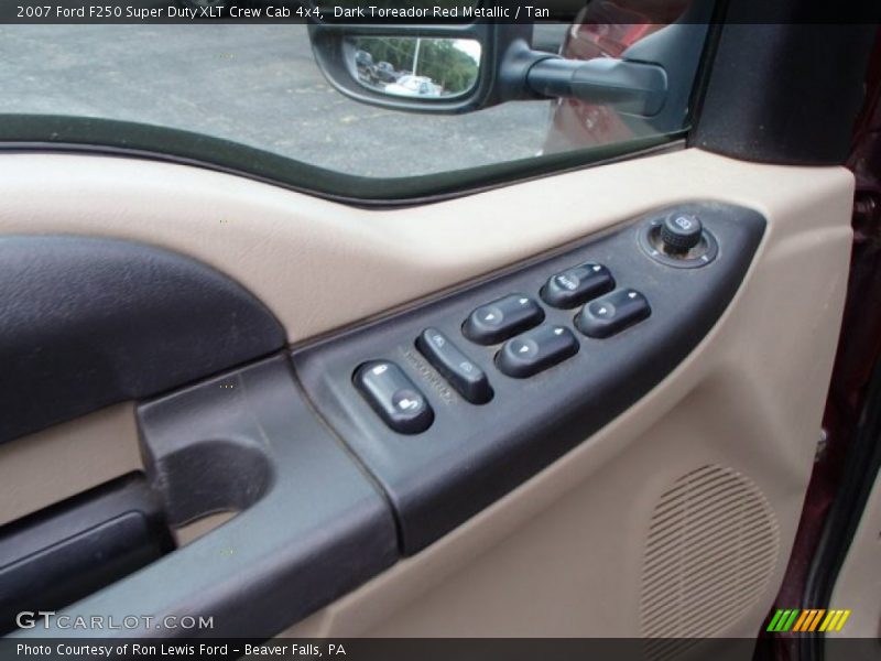 Dark Toreador Red Metallic / Tan 2007 Ford F250 Super Duty XLT Crew Cab 4x4