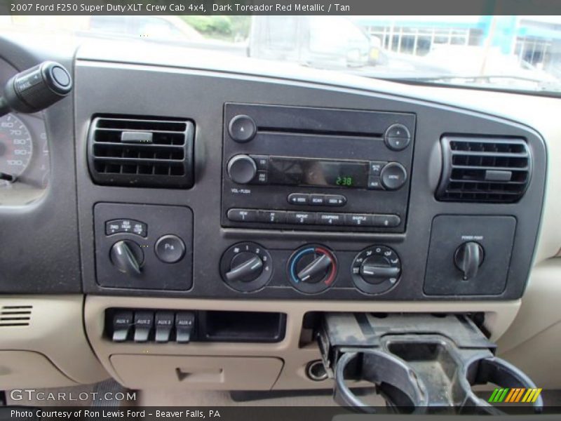 Dark Toreador Red Metallic / Tan 2007 Ford F250 Super Duty XLT Crew Cab 4x4