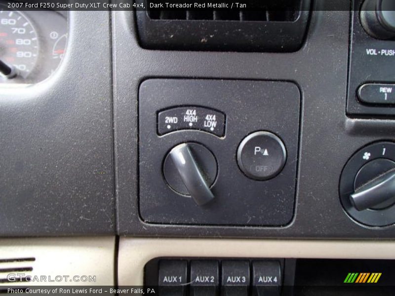 Dark Toreador Red Metallic / Tan 2007 Ford F250 Super Duty XLT Crew Cab 4x4