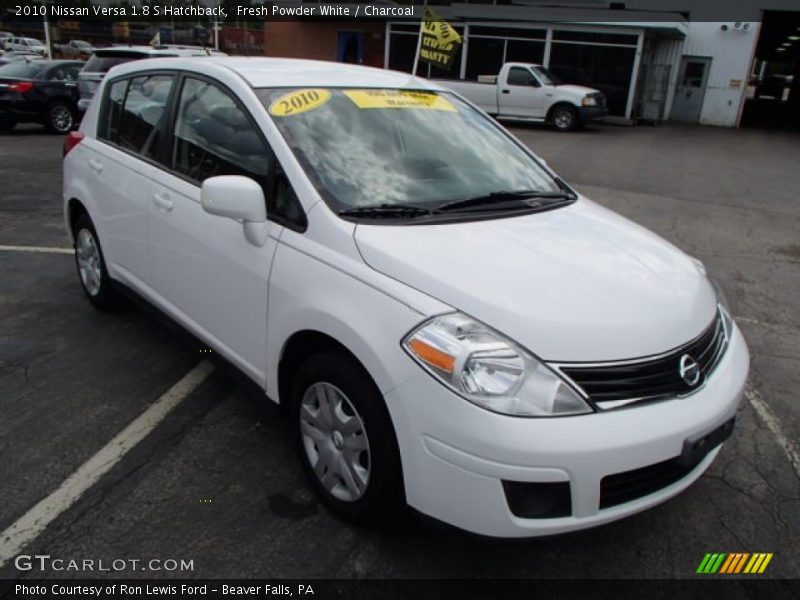 Fresh Powder White / Charcoal 2010 Nissan Versa 1.8 S Hatchback