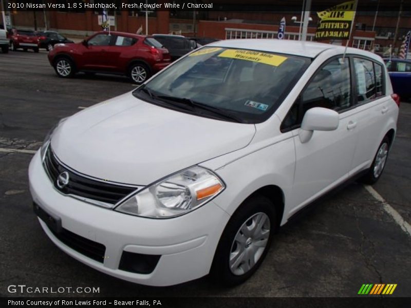Fresh Powder White / Charcoal 2010 Nissan Versa 1.8 S Hatchback