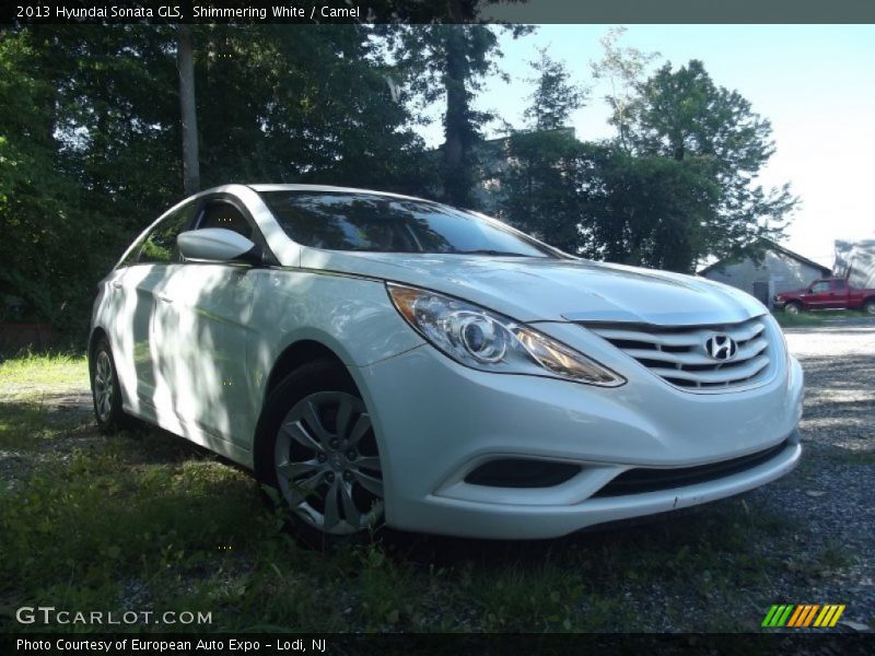 Shimmering White / Camel 2013 Hyundai Sonata GLS