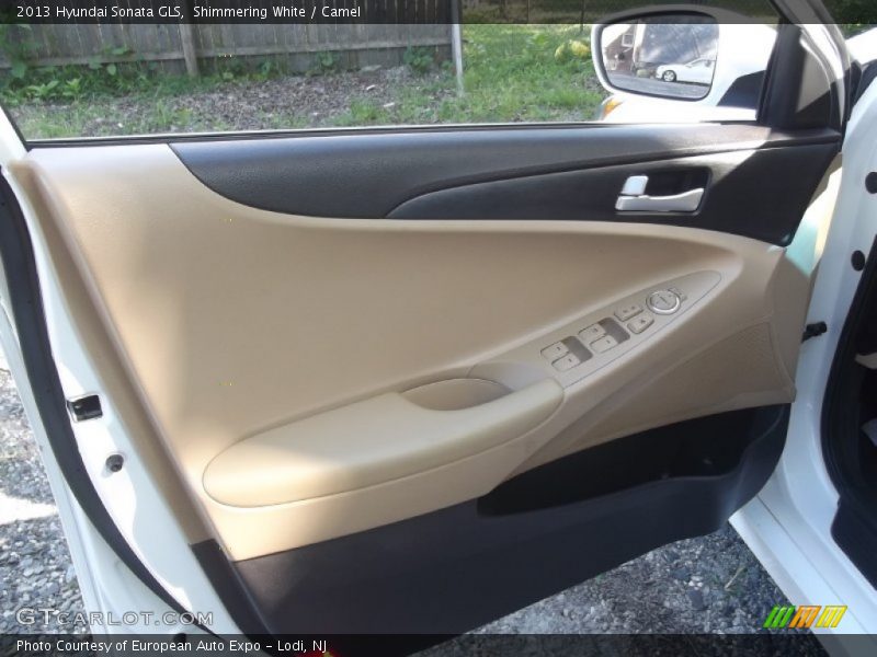 Shimmering White / Camel 2013 Hyundai Sonata GLS