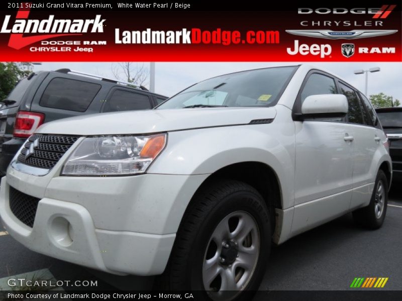 White Water Pearl / Beige 2011 Suzuki Grand Vitara Premium