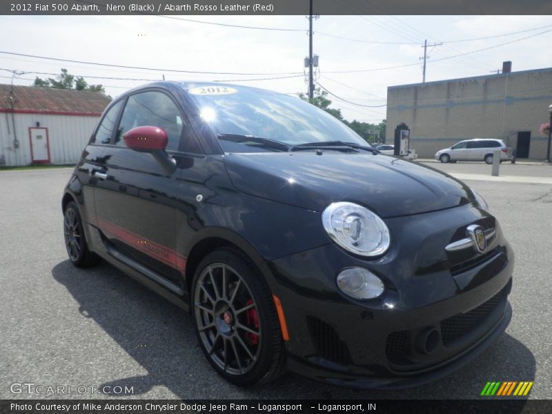 Nero (Black) / Abarth Rosso Leather (Red) 2012 Fiat 500 Abarth