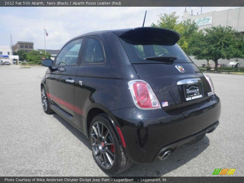 Nero (Black) / Abarth Rosso Leather (Red) 2012 Fiat 500 Abarth