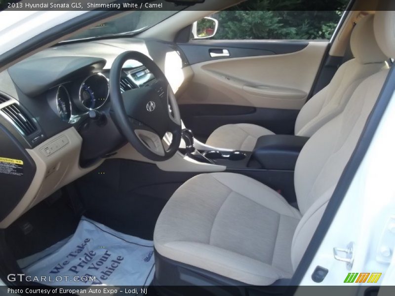 Shimmering White / Camel 2013 Hyundai Sonata GLS
