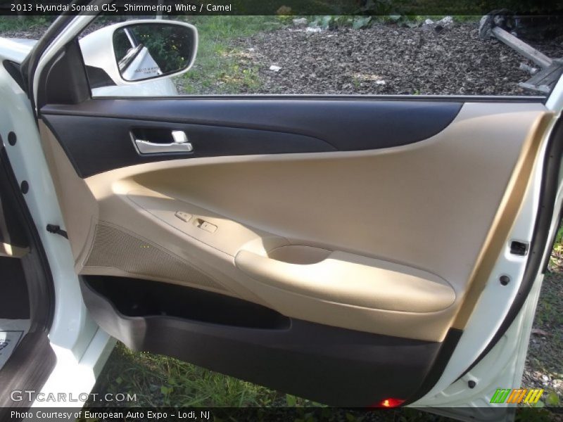 Shimmering White / Camel 2013 Hyundai Sonata GLS