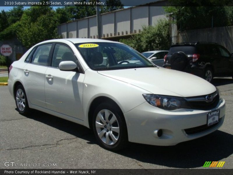 Satin White Pearl / Ivory 2010 Subaru Impreza 2.5i Sedan