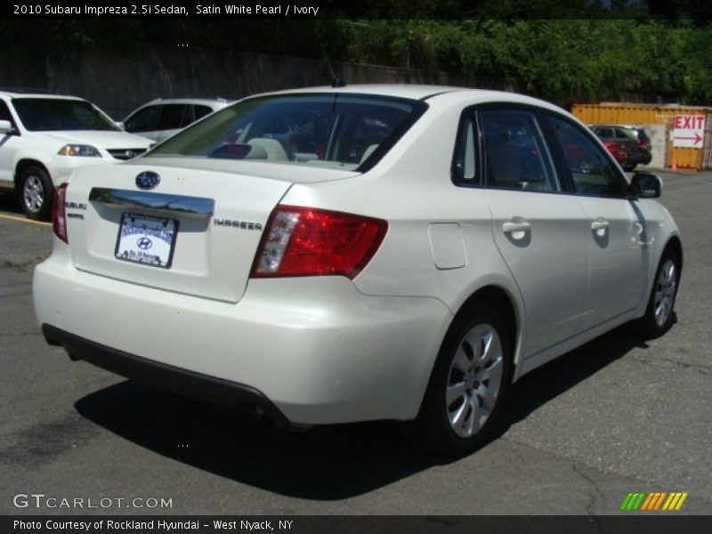 Satin White Pearl / Ivory 2010 Subaru Impreza 2.5i Sedan