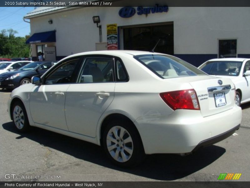 Satin White Pearl / Ivory 2010 Subaru Impreza 2.5i Sedan