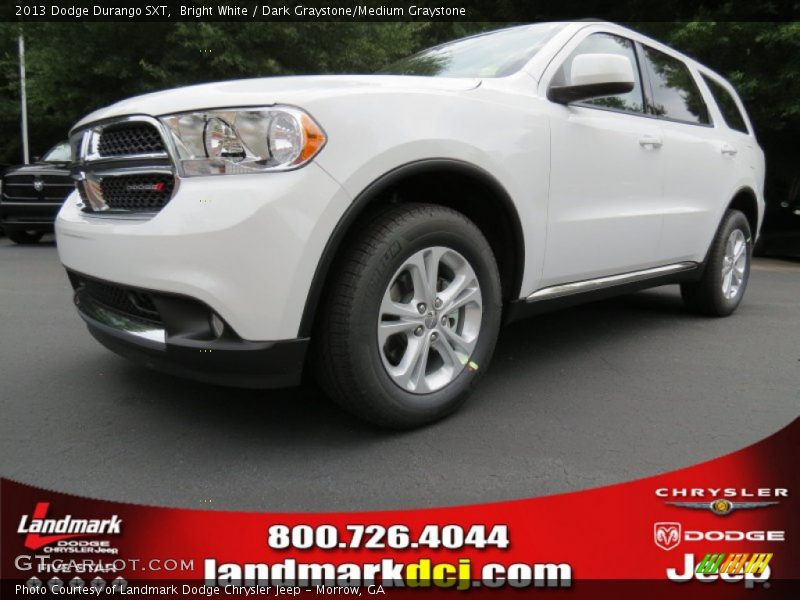 Bright White / Dark Graystone/Medium Graystone 2013 Dodge Durango SXT