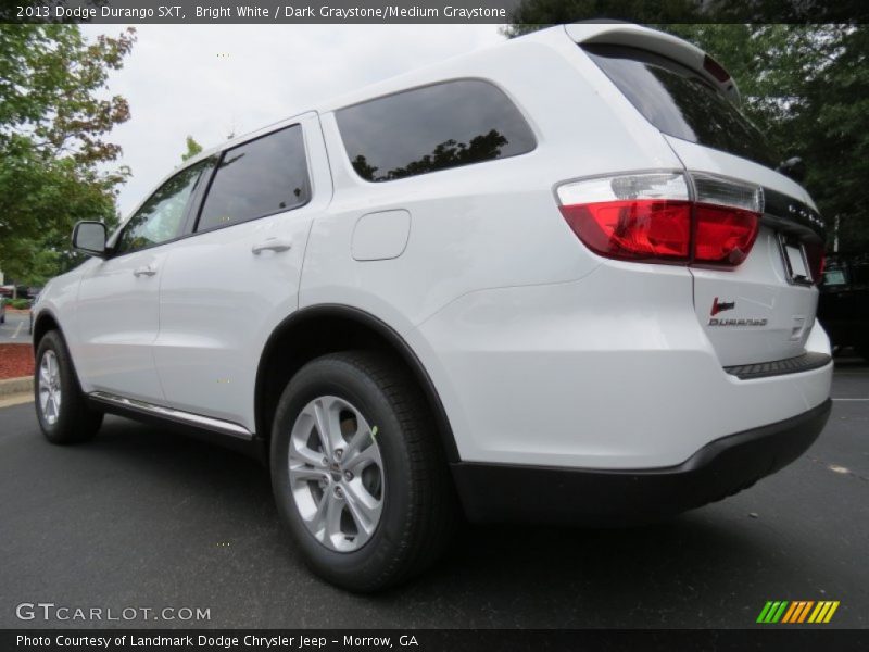 Bright White / Dark Graystone/Medium Graystone 2013 Dodge Durango SXT