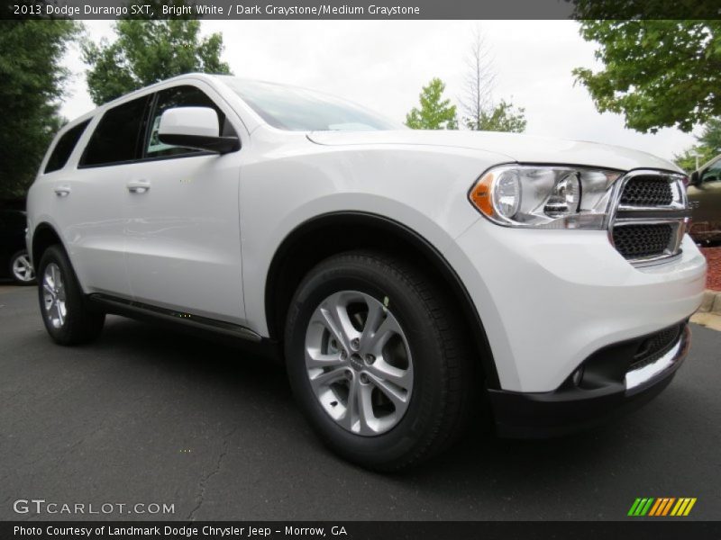 Bright White / Dark Graystone/Medium Graystone 2013 Dodge Durango SXT