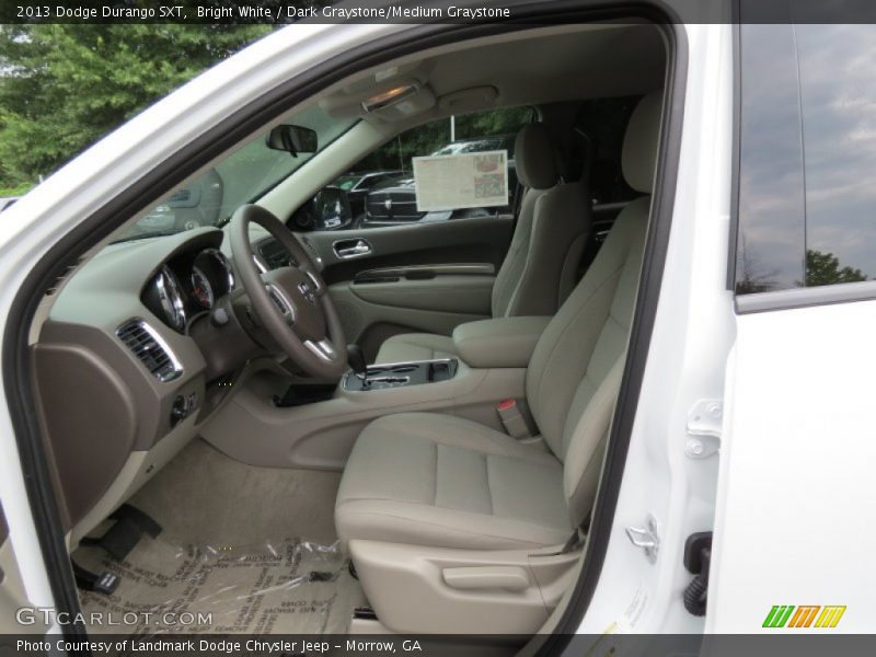 Bright White / Dark Graystone/Medium Graystone 2013 Dodge Durango SXT