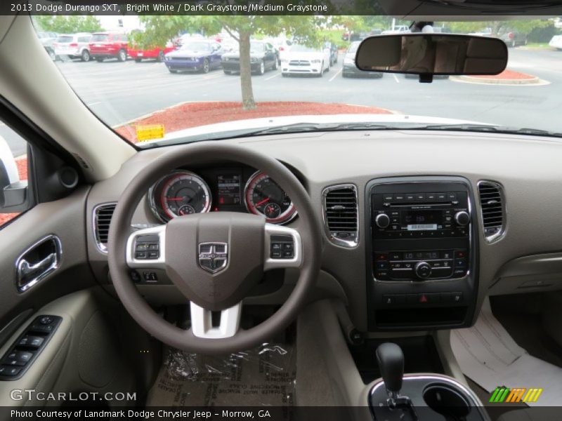 Bright White / Dark Graystone/Medium Graystone 2013 Dodge Durango SXT