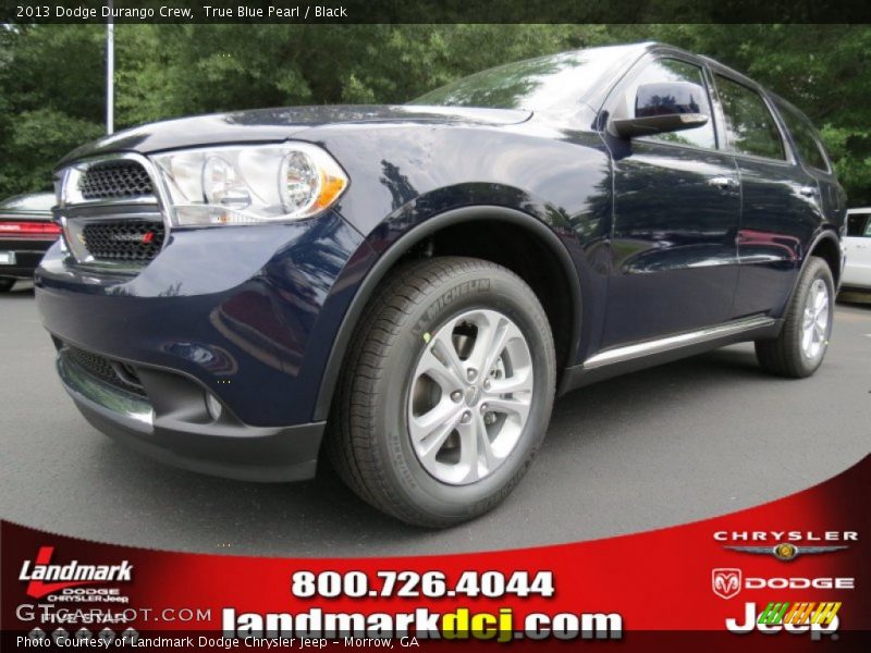True Blue Pearl / Black 2013 Dodge Durango Crew