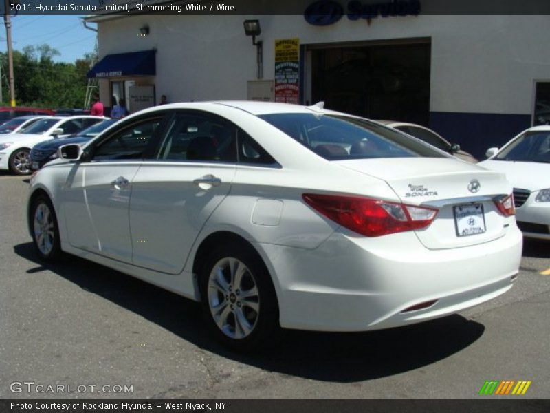 Shimmering White / Wine 2011 Hyundai Sonata Limited