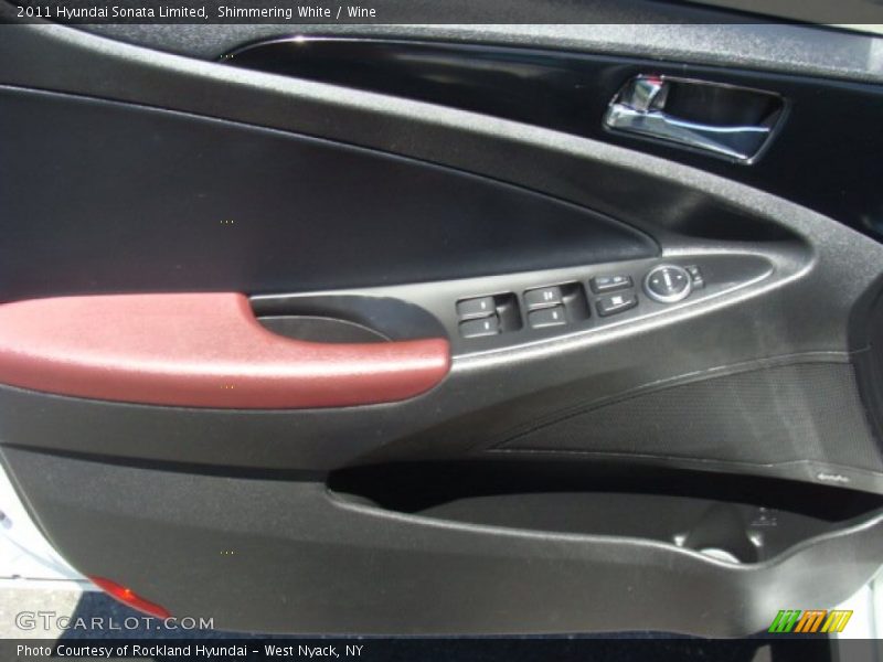Shimmering White / Wine 2011 Hyundai Sonata Limited
