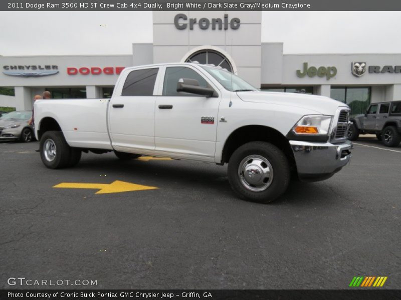 Bright White / Dark Slate Gray/Medium Graystone 2011 Dodge Ram 3500 HD ST Crew Cab 4x4 Dually