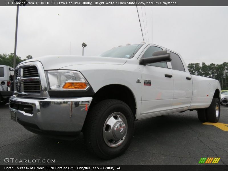 Bright White / Dark Slate Gray/Medium Graystone 2011 Dodge Ram 3500 HD ST Crew Cab 4x4 Dually